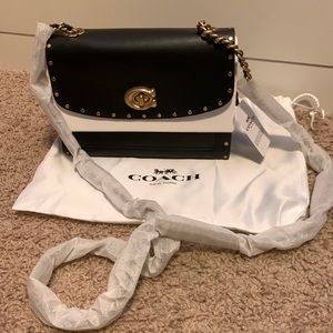 Coach Parker 18 With Rivets Black/Brass